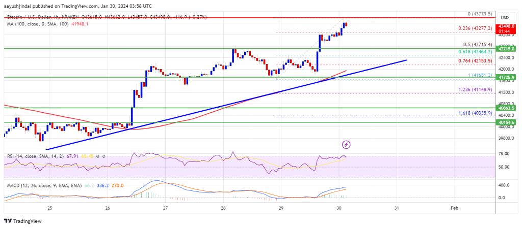 Bitcoin Price Regains Strength As The Bulls Aim For Retest of $45K