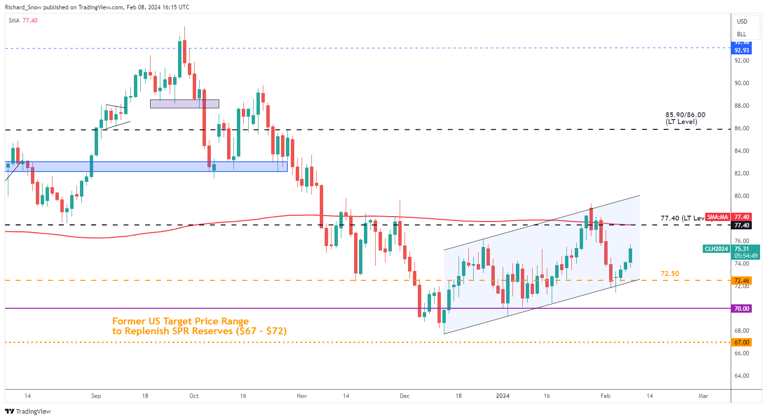 Oil Attempts Recovery with Key Level in Sight