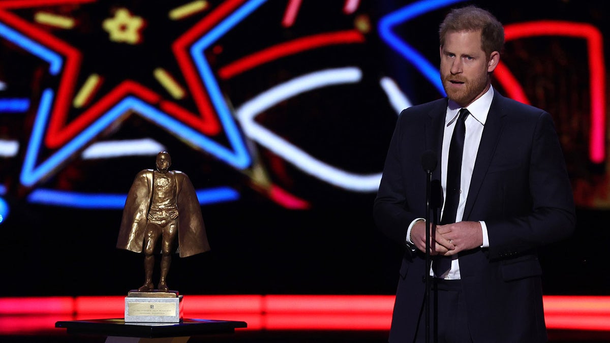 Prince Harry makes surprise appearance at NFL Honors ceremony with no mention of King Charles