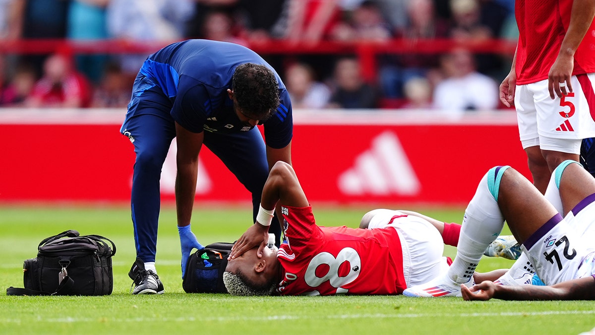 Nottingham Forest player suffers gruesome leg injury in opening minutes of Premier League opener