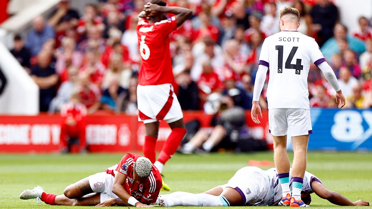 Nottingham Forest player suffers gruesome leg injury in opening minutes of Premier League opener