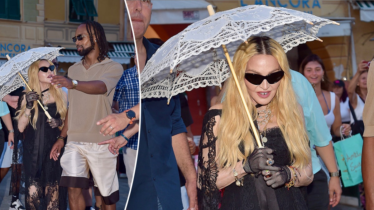 Madonna poses with her 6 kids on Italian vacation