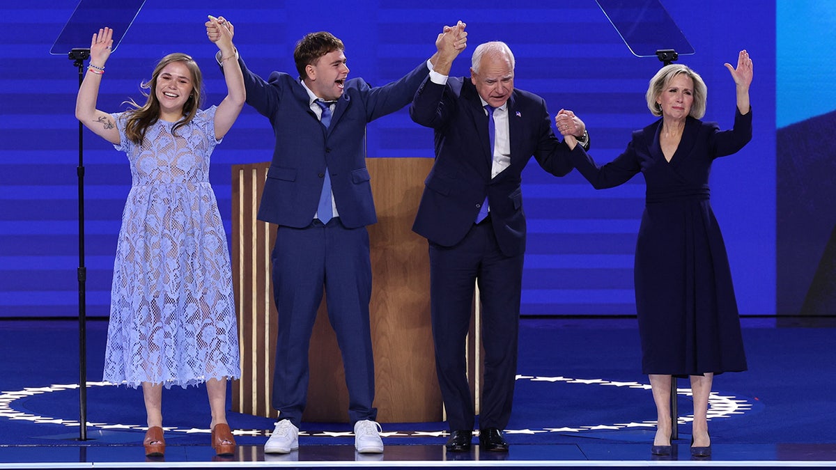 Gus Walz brought to tears, shares emotional moment with father Tim during DNC speech: ‘That’s my Dad’